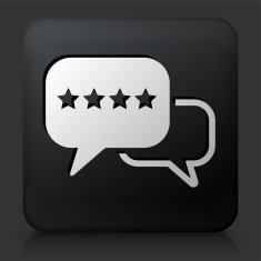 Black Square Button with Rating Icon N2