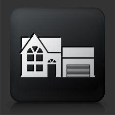 Black Square Button with Home Icon N22