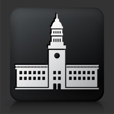 Black Square Button with Station Icon N2