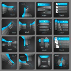 Set of Modern Infographics Elements N24