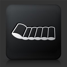 Black Square Button with Inflatable Pool Bed