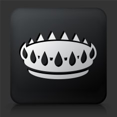 Black Square Button with Oven Burner