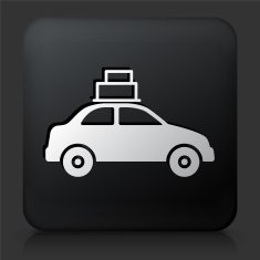 Black Square Button with Moving Car