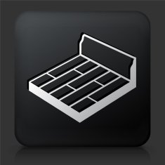 Black Square Button with Floor Board Icon