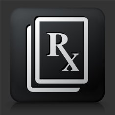 Black Square Button with Medical FIles N3