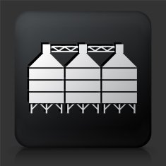 Black Square Button with Silo