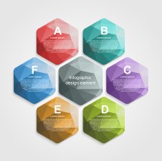 Abstract hexagon infographics template N7