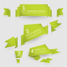 Vector Paper Banners in Three Dimensons