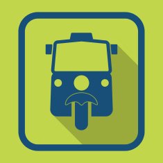 Sign tuk in Bangkok of Thailand design vector illustration N3