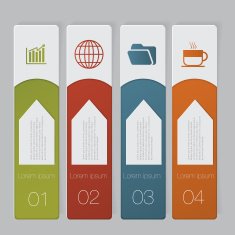 Infographic Design number banners template graphic or website layout N45