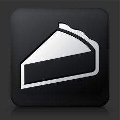 Black Square Button with Pie Icon N3