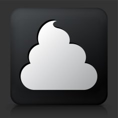 Black Square Button with Shaving Cream Icon N2