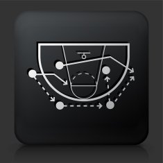 Black Square Button with Game Plan