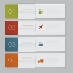 Infographic Design number banners template graphic or website layout N49