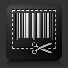 Black Square Button with Store Coupon