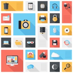 Technology and media icons