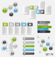 Collection of Infographic Templates for Business Vector Illustra N113