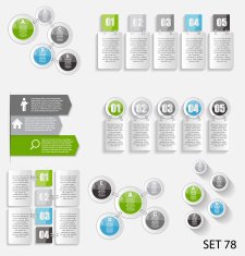Collection of Infographic Templates for Business Vector Illustra N114