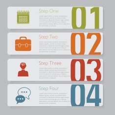 Infographic Design number banners template graphic or website layout N51