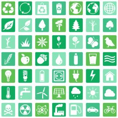 Vector Set of Ecologic Icons N12