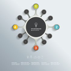 Circle infographic template Vector N3