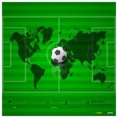 Football Field Sport Infographic Background Design Template