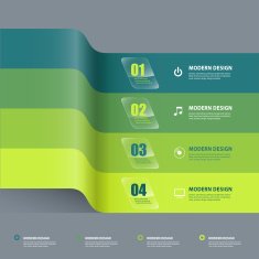 Modern Design infographics template N2