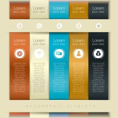 vector abstract paper banner infographic