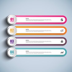 Abstract 3D paper Infographic N67
