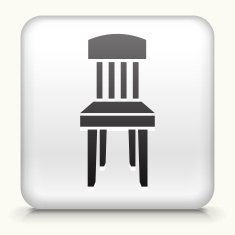 Square Button with Wooden Chair
