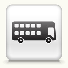 Square Button with Bus interface icon