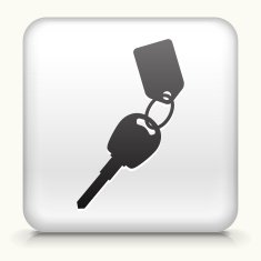 Square Button with Car Keys
