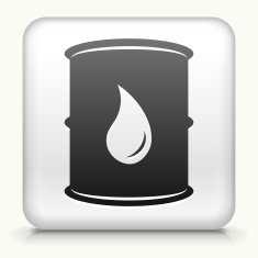 Square Button with Oil Barrel interface icon