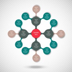 metaball colorful round diagram infographics N130