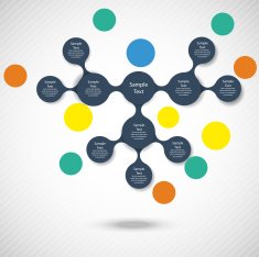 metaball colorful round diagram infographics N131