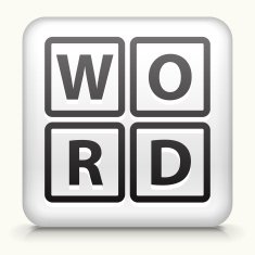 Square Button with Word Game