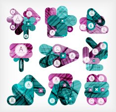 Collection of infographic option layouts N17