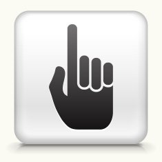 Square Button with Pointing Hand N3