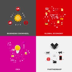 Set of business icons N120