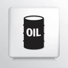 Square Icon With Oil Drum