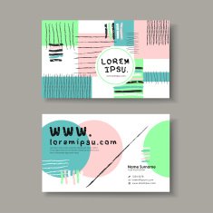 vector business card design template of hand drawn N2
