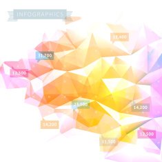 Low-poly infographics background N4