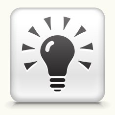 Black and white lit lightbulb icon N2