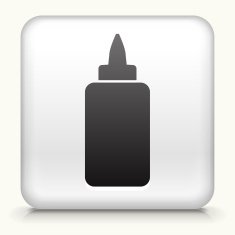 Square Button with Glue Bottle N2