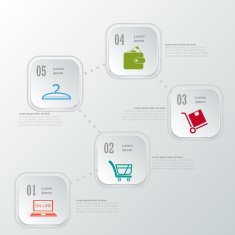 Design number banners template graphic or website layout N25