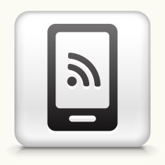 Square Button with WiFi Connection on Smart Phone