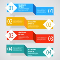 Simple abstract infographics options banner