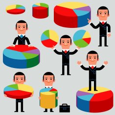 InfoGraphic Pie chart Man
