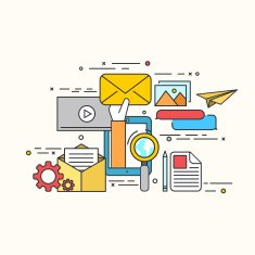 Vector modern flat design of email marketing N2
