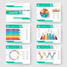 Set of presentation slide templates powerpoint N2